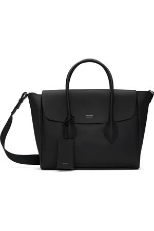 Salvatore Ferragamo Black East-West Briefcase