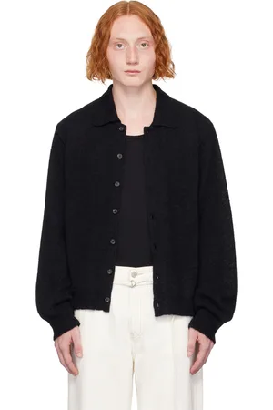 OUR LEGACY Black Evening Polo Cardigan