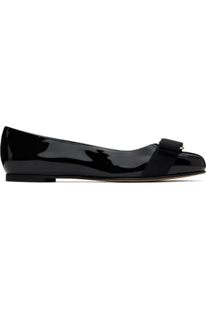 Salvatore Ferragamo Black Varina Ballerina Flats