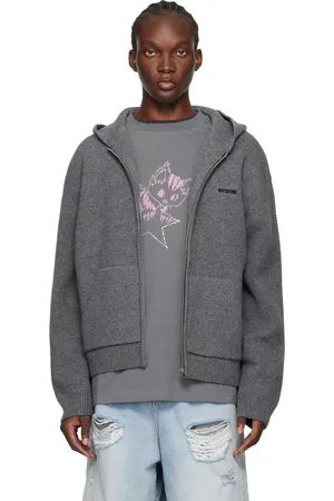 We11 Done Gray Zip Hoodie