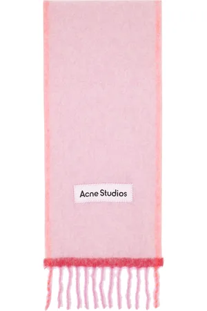 Acne Studios Pink Narrow Wool Mohair Scarf