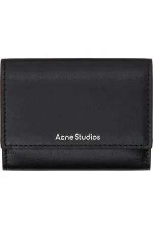 Acne Studios Black Trifold Leather Wallet