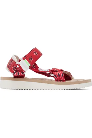 SUICOKE Red & Beige DEPA-Cab-PT05 Sandals
