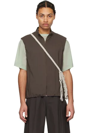 AMOMENTO Stand Collar Vest