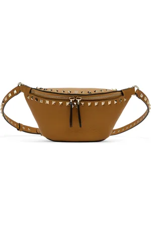 VALENTINO GARAVANI Tan Small Rockstud Belt Bag