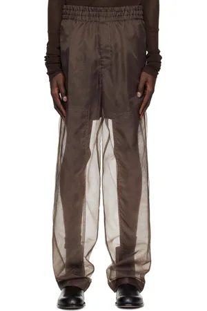 DRIES VAN NOTEN Brown Layered Trousers