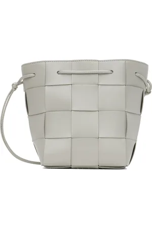 Bottega Veneta Gray Small Cassette Cross-Body Bucket Bag