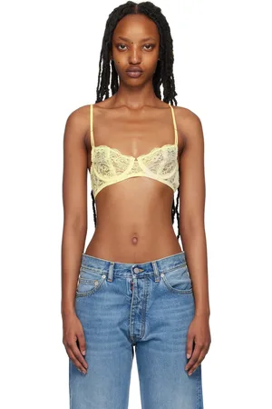 Maison Margiela Yellow Scalloped Bra