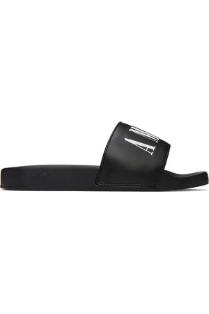 AMIRI Kids Black Logo Pool Slides