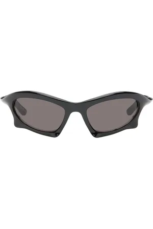 Balenciaga Black Bat Rectangle Sunglasses