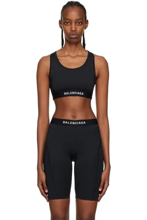 Balenciaga Black Elastic Sport Bra