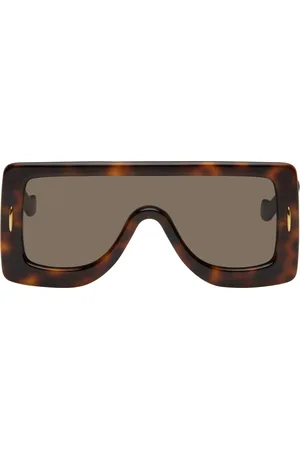 Loewe Brown Oversized Shield Sunglasses