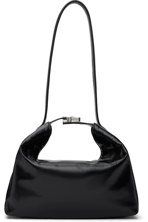 By Far Black Bea Creased Leather Bag