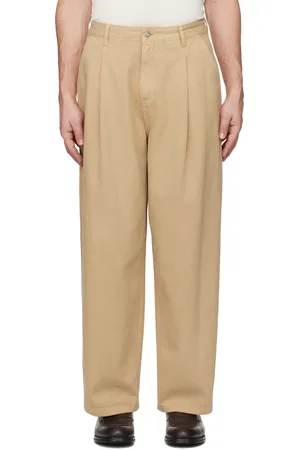 LE 17 SEPTEMBRE Tan Over-Dyeing Wide Tuck Jeans