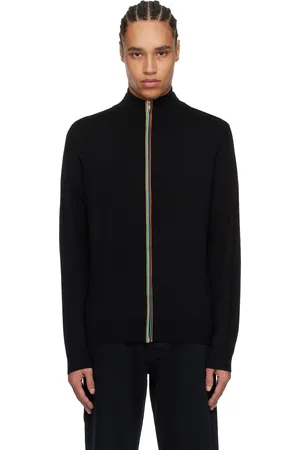 Paul Smith Black Signature Striped Zip Cardigan