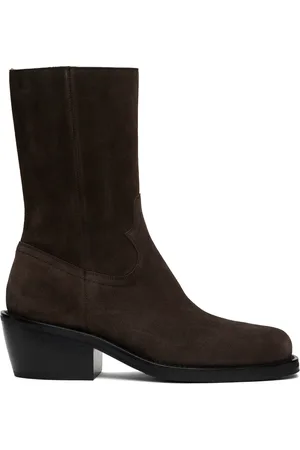DRIES VAN NOTEN Brown Suede Boots