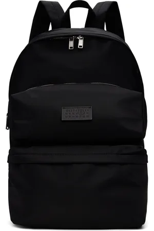 Maison Margiela Black Nylon Three Pockets Backpack