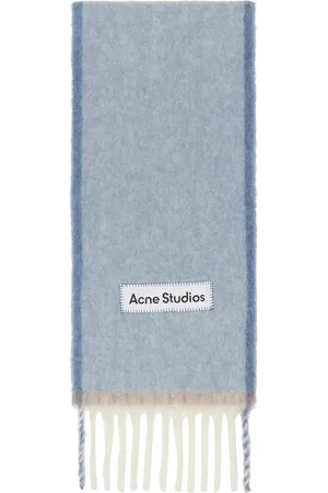 Acne Studios Blue Narrow Wool Mohair Scarf