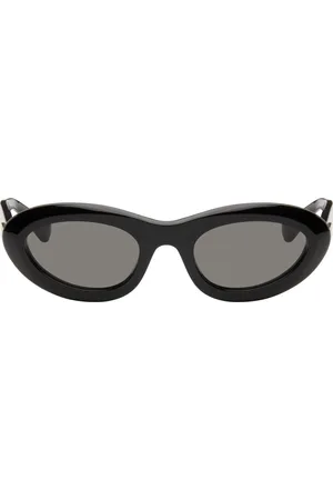 Bottega Veneta Black Classic Ribbon Almond Sunglasses