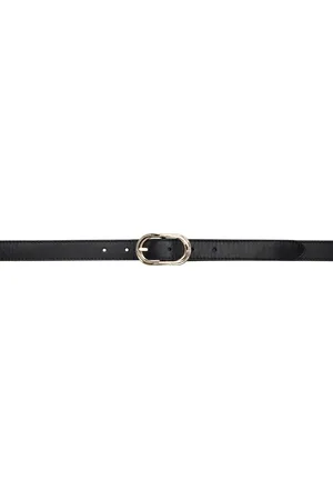 Ernest W. Baker Black Gold Buckle Belt