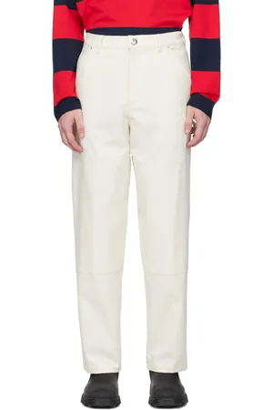 Moncler Off-White Stretch Cotton Trousers