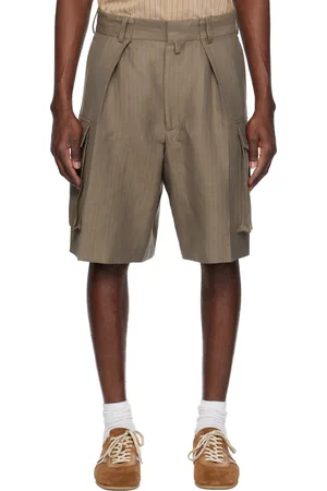 DRIES VAN NOTEN Brown Pleated Shorts