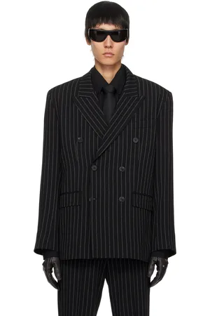 Ernest W. Baker Black Double Breasted Blazer