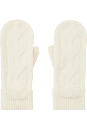 Ganni Off-White Cashmere Mix Mittens