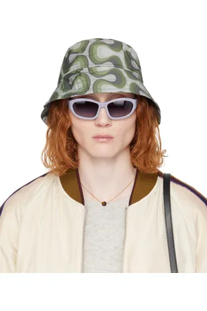 DRIES VAN NOTEN Gray & Khaki Gilly Bucket Hat