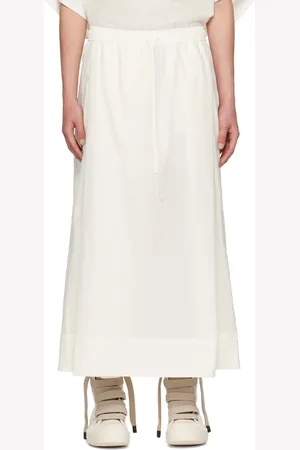 JULIUS Off-White Folded Wide Trousers