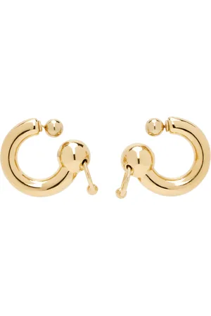 Jean Paul Gaultier Gold Large Piercing Earrings
