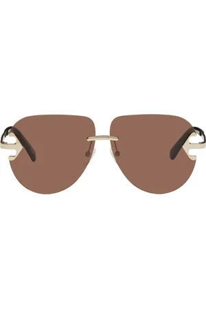 OFF-WHITE Gold & Brown Alexandria Sunglasses