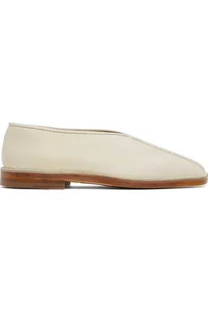 LEMAIRE Off-White Flat Piped Slippers
