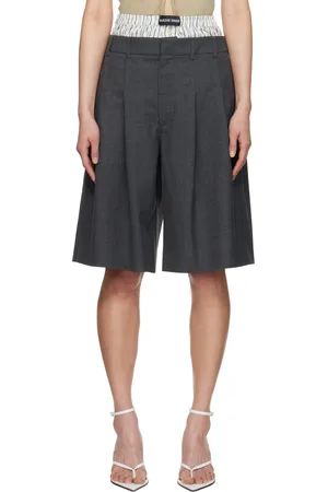 Marine Serre Gray Regenerated Tailoring Shorts