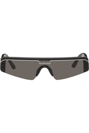 Balenciaga Black Ski Rectangle Sunglasses