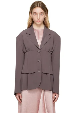 Acne Studios Purple Corset Suit Blazer