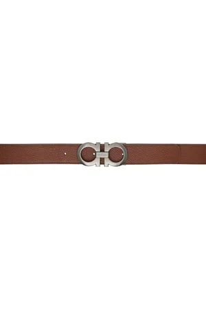 Salvatore Ferragamo Brown & Black Reversible Gancini Belt