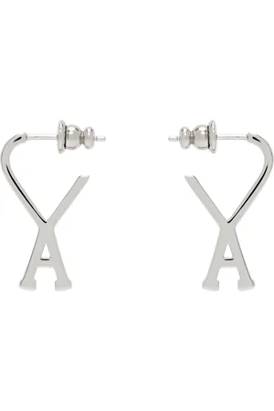Ami Silver Brass Small Ami de Coeur Hoop Earrings