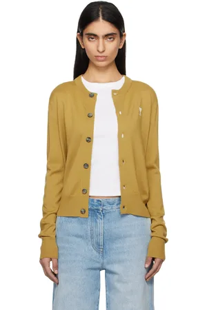 Ami Khaki Wool Ami de Coeur Cardigan