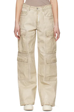 Rick Owens Beige Hollywood Double Cargo Jeans