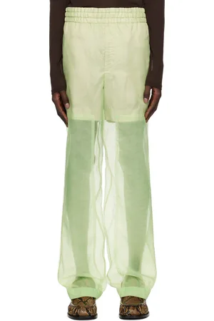 DRIES VAN NOTEN Green Layered Trousers