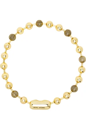 Marc Jacobs Gold Monogram Ball Chain Necklace
