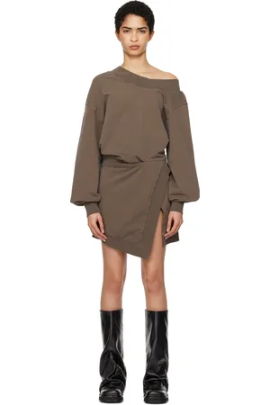 The Attico Brown Sweater Minidress