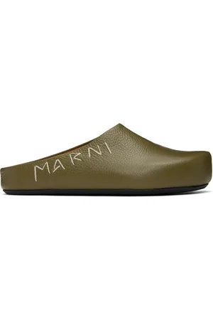 Marni Green Fussbett Sabot Loafers