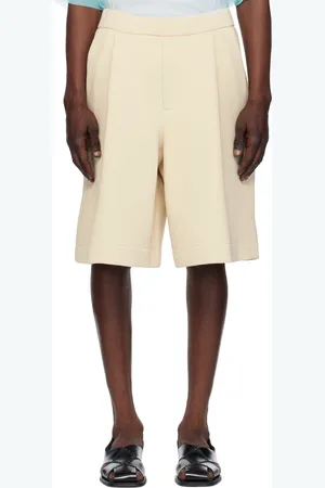 DRIES VAN NOTEN Beige Cotton Neoprene Shorts