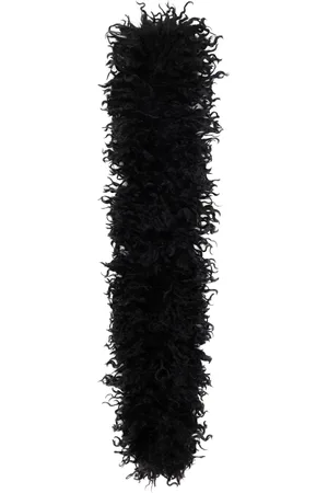 Anna Sui Faux Curly Lamb Fur Long Scarf