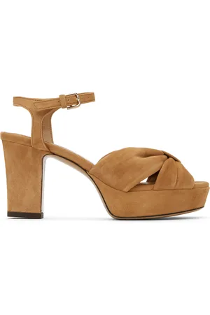 Jimmy Choo Tan Heloise 80 Heeled Sandals
