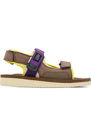 SUICOKE Brown & Purple WAS-Cab Sandals