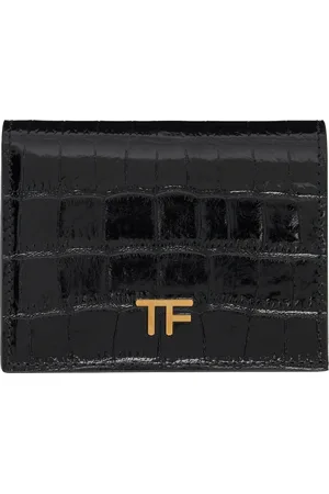Tom Ford Black Croc Bifold Wallet