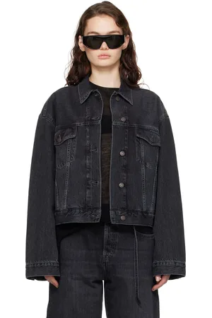 Acne Studios Black Faded Denim Jacket